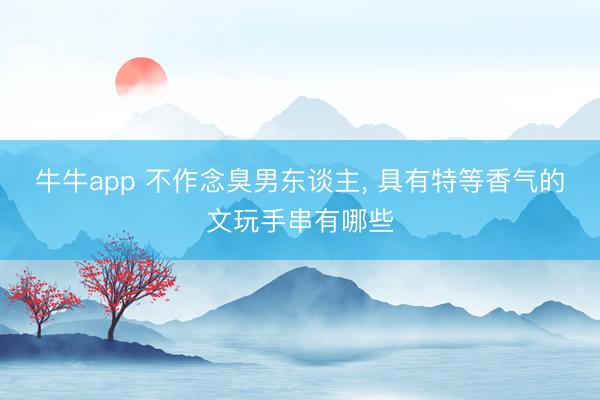 牛牛app 不作念臭男东谈主, 具有特等香气的文玩手串有哪些